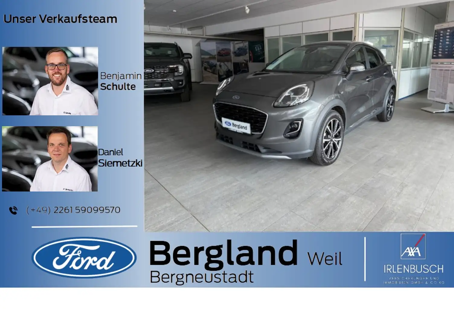 Ford Puma TITANIUM 1.0L MHEV 155PS Automatik Grau - 1