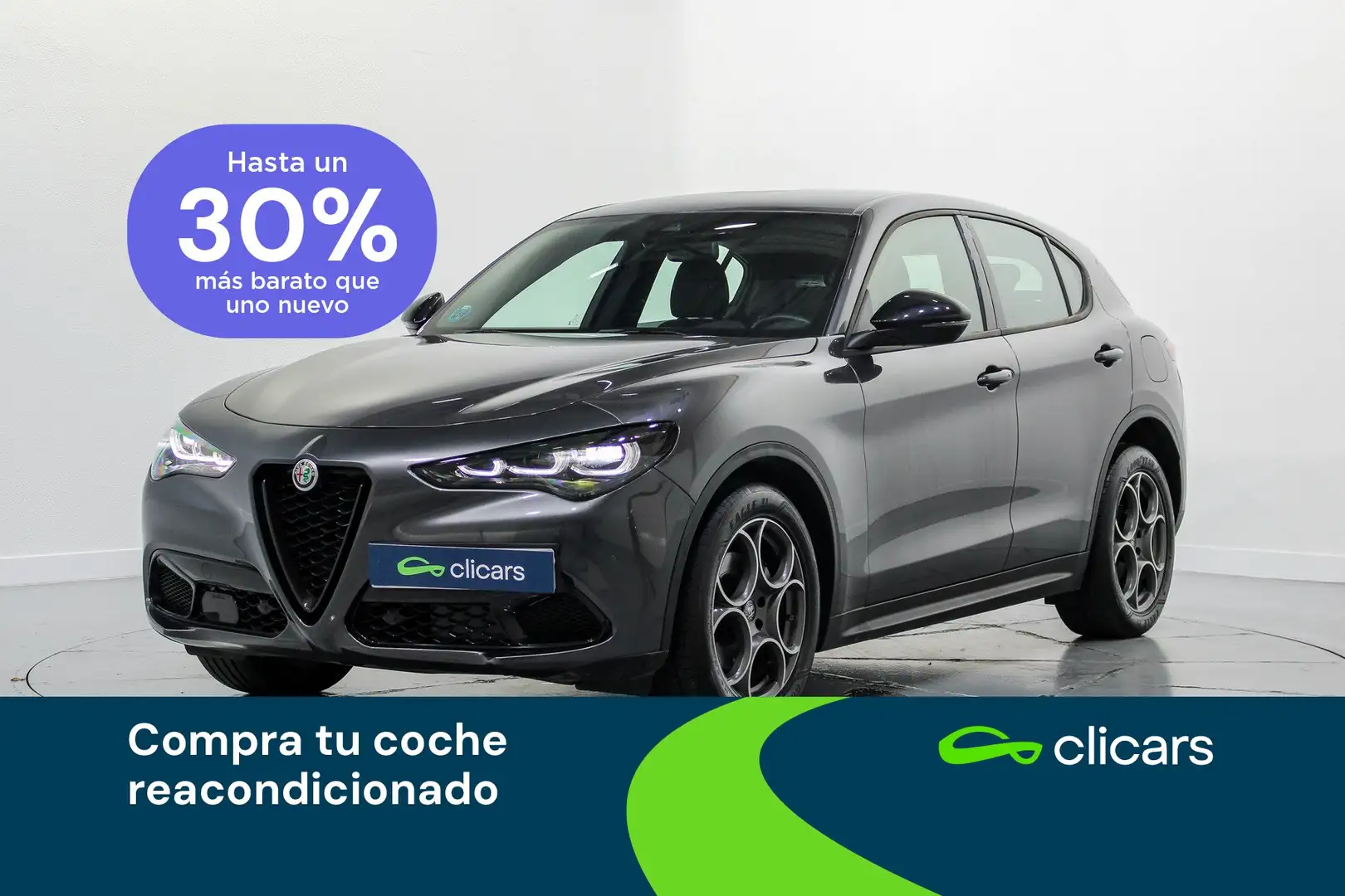 Alfa Romeo Stelvio 2.2 Sprint RWD Aut. 160 Gris - 1