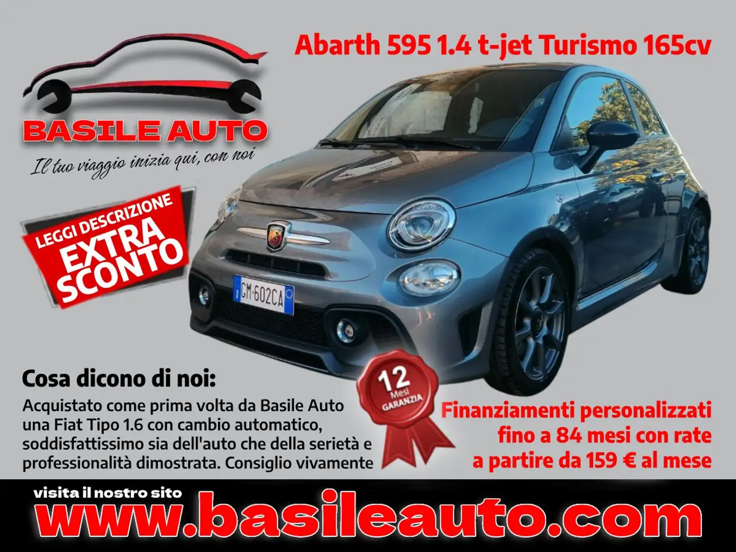 Abarth 595 Turismo 595 1.4 t-jet Turismo 165cv Gri - 1