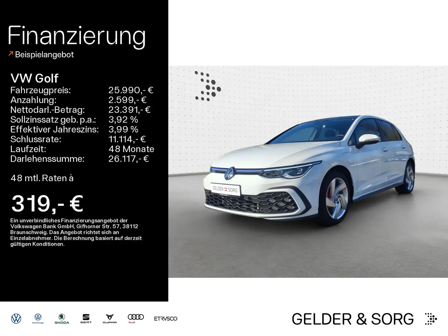 Volkswagen Golf GTE GTE 1.4 eTSI RFK*ACC*AHK*Digital*Pano Blanc - 1