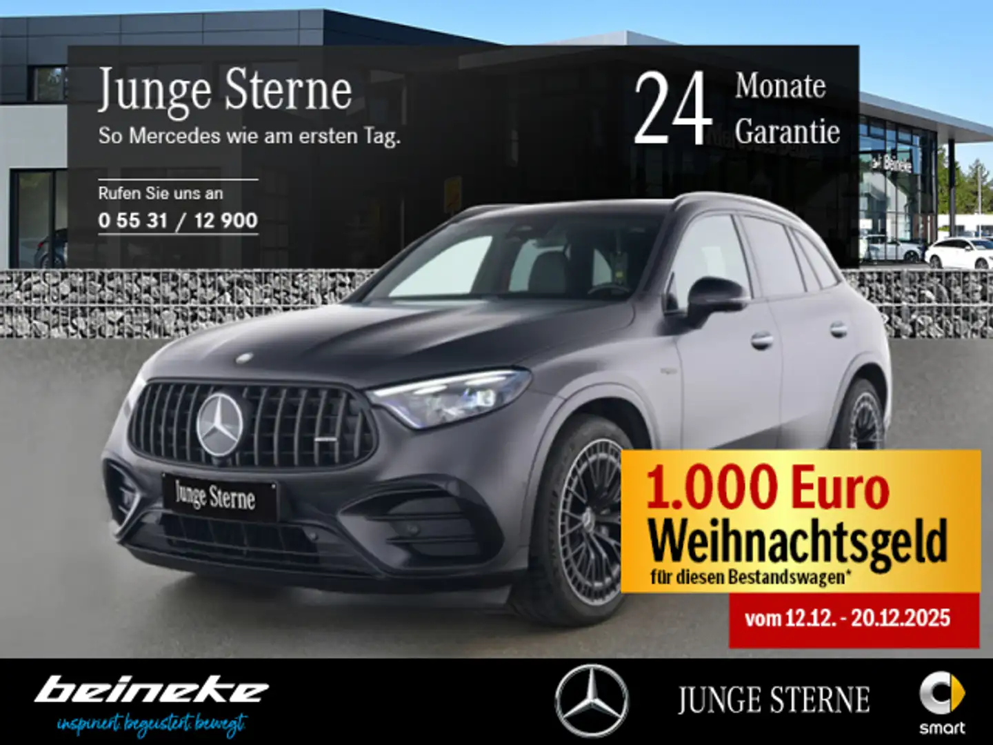 Mercedes-Benz GLC 43 AMG GLC 43 AMG 4M Panorama AHK HUD Burmester Memory Grau - 1