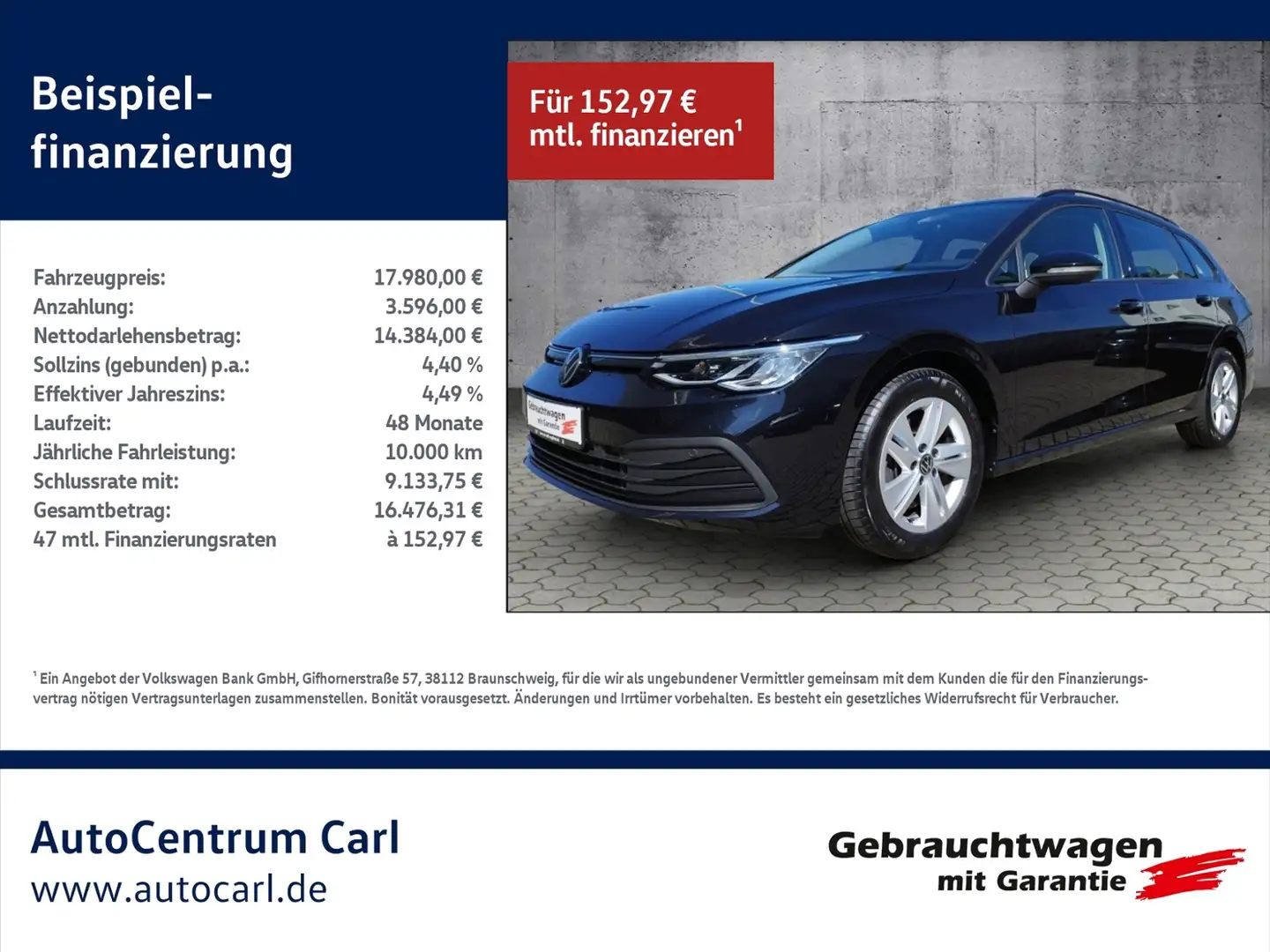 Volkswagen Golf Variant VIII Variant Life 2.0 TDI DSG BusinessPre./NAV/SH Schwarz - 1