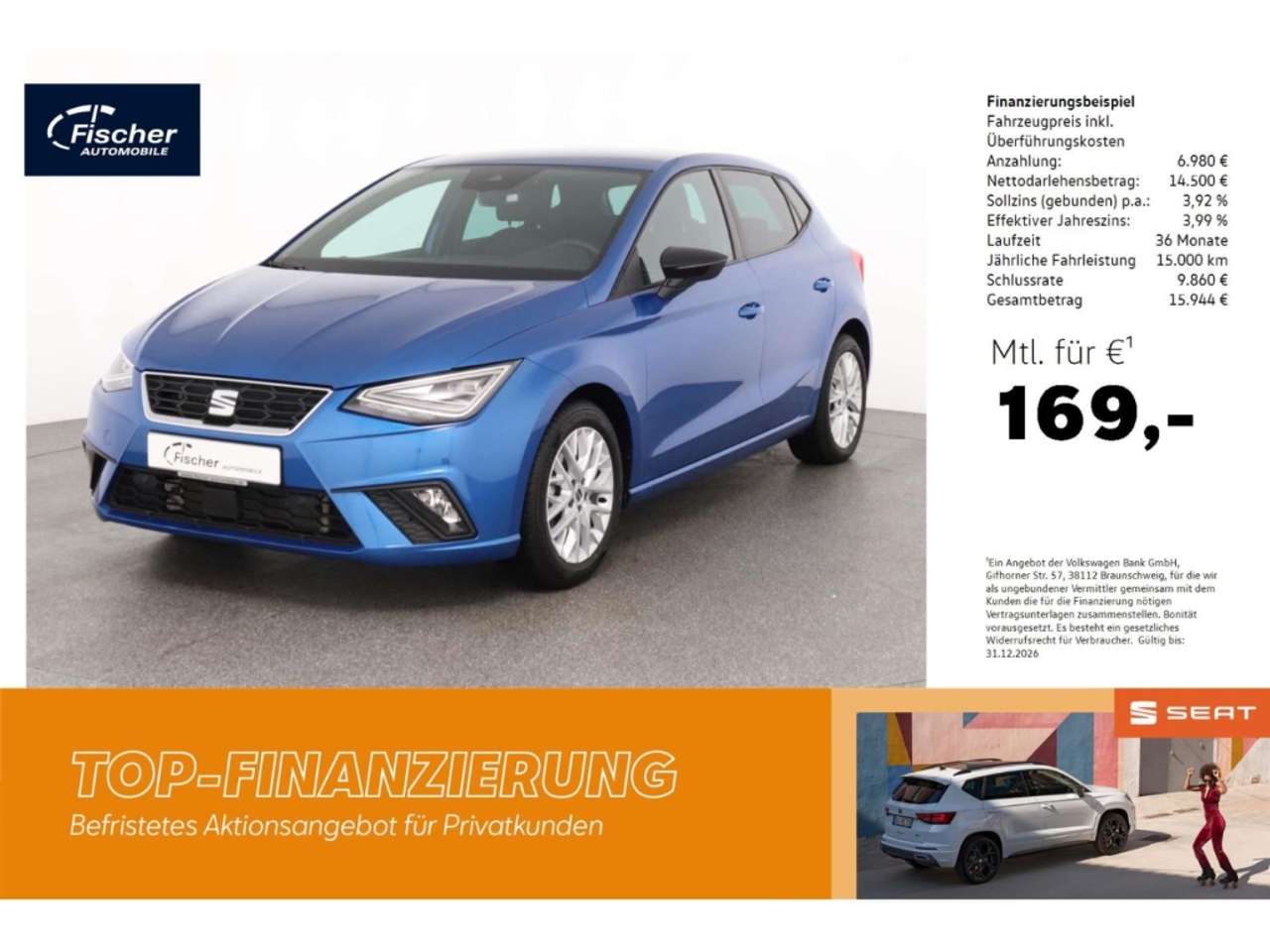 Seat Ibiza 2025 — 1.0 TSI DSG FR NAV/Voll-LED/RFK/KESSY/SH