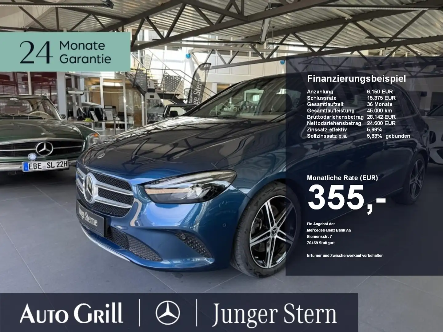 Mercedes-Benz B 250 Prog. Distronic AHK 360 LED MBUX HighEND Bleu - 1