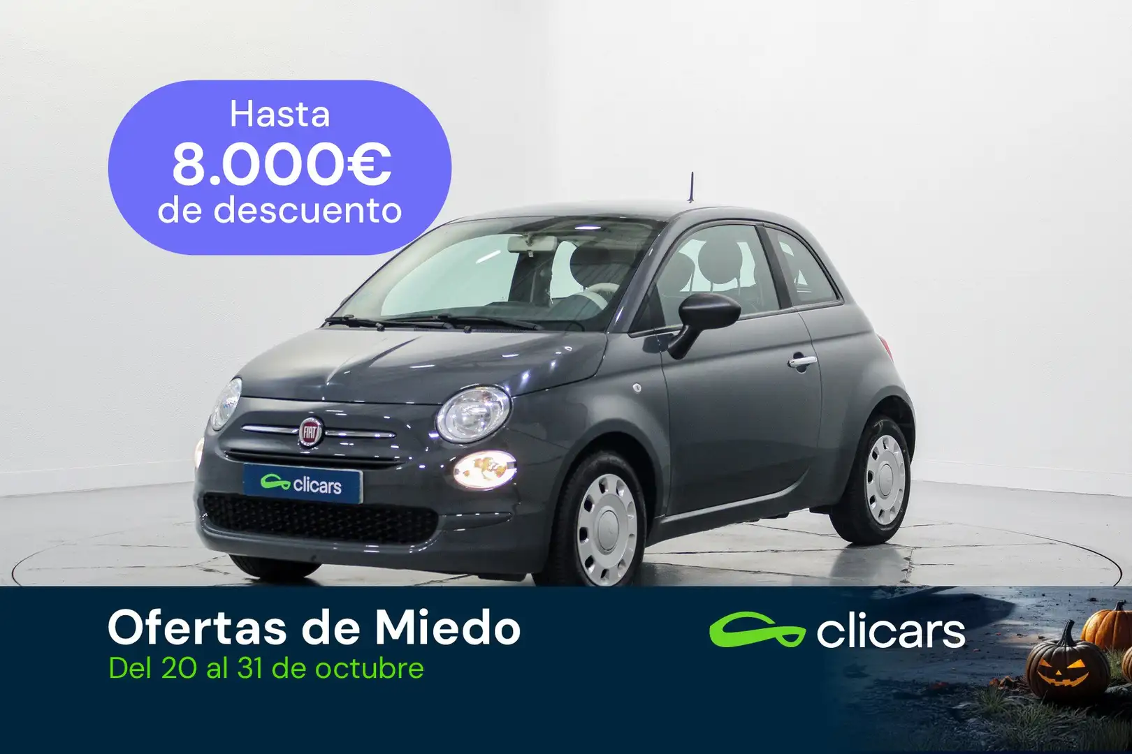 Fiat 500 1.0 Hybrid Cult 52kW Grijs - 1