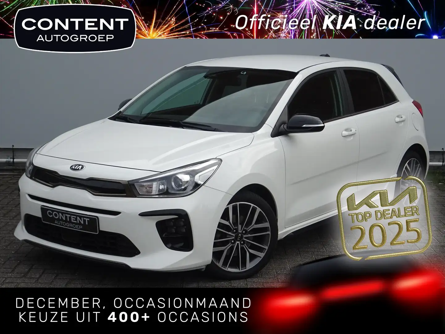Kia Rio 1.0 T-GDI MHEV EcoDynamics 100pk GT-Line Bílá - 1