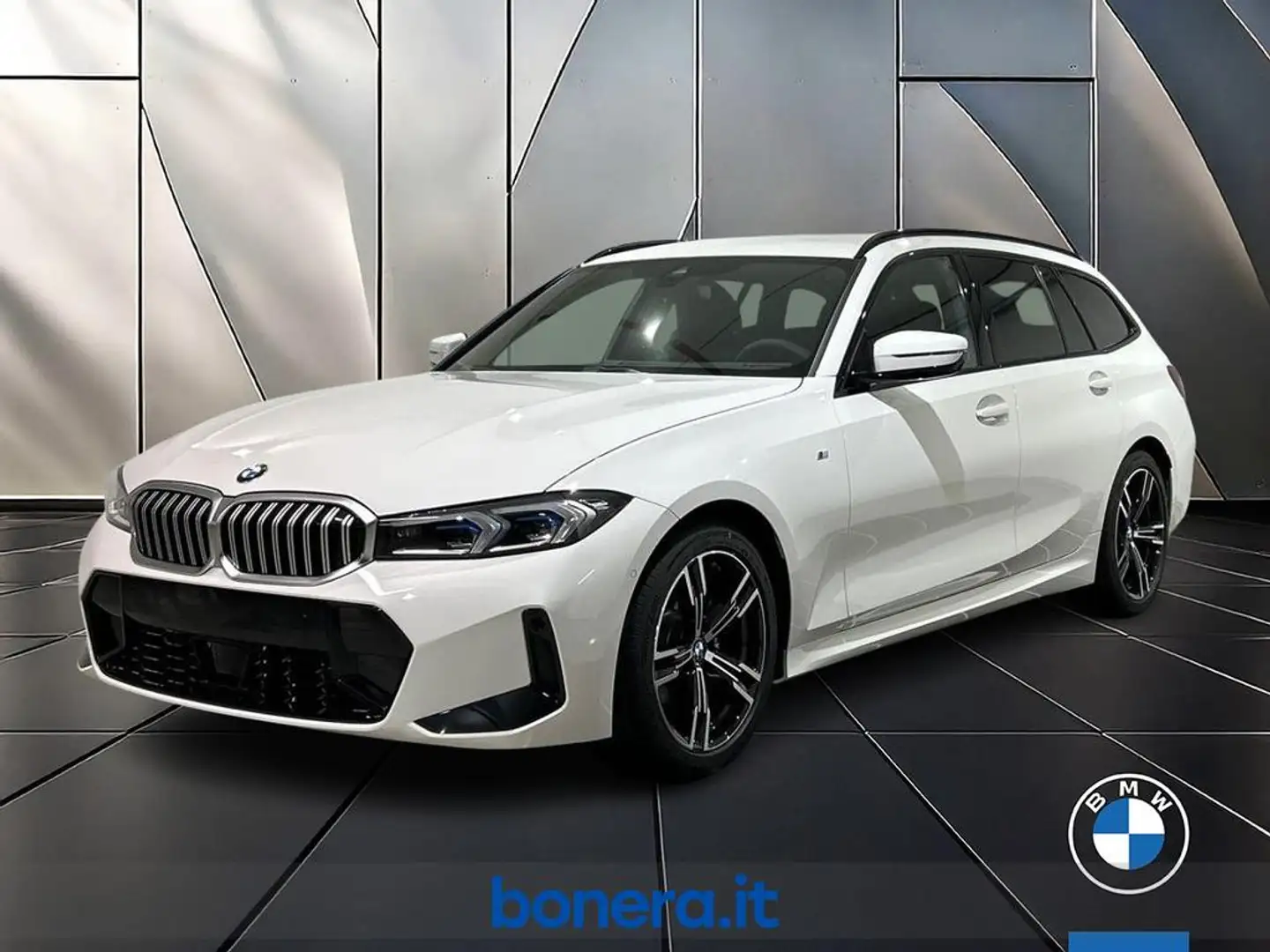 BMW 318 d Touring mhev 48V Msport auto Bianco - 1