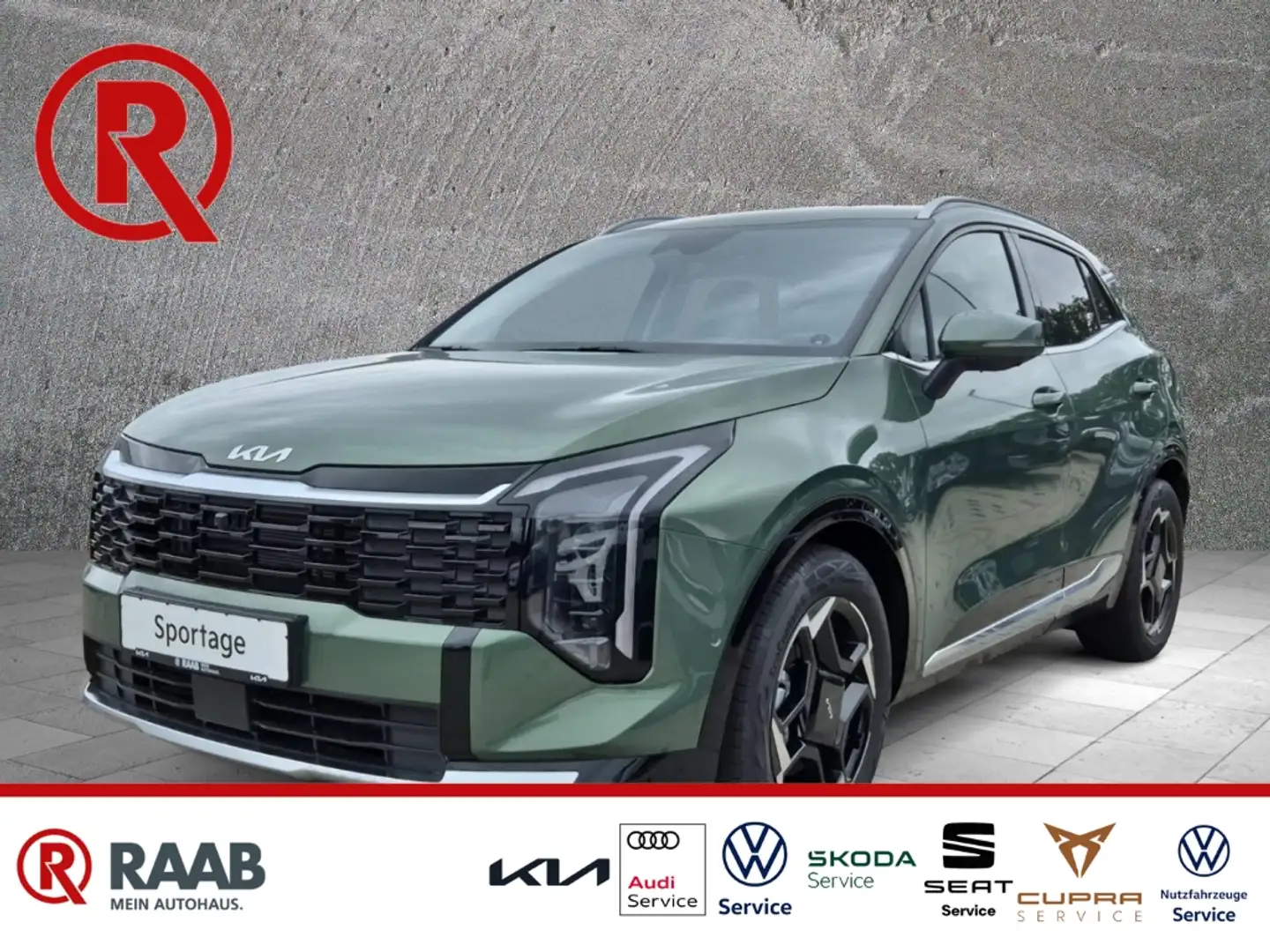 Kia Sportage Spirit 1.6 T-GDI 48V Rückfahrkam. PDCv+h SHZ Navi Grün - 1