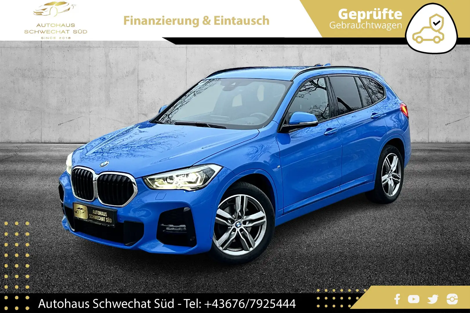 BMW X1 sDrive 18i M Sport // HEAD-UP // NAVI // R-KAMERA Blau - 1