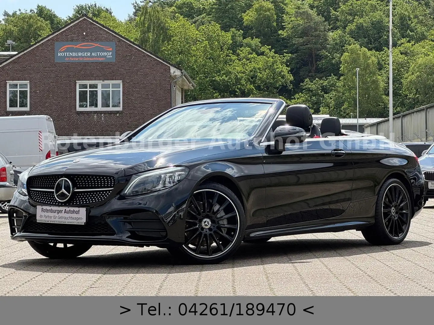 Mercedes-Benz C 300 D*CABRIO*AMG-LINE*1.HD*KAMERA*LEDER*TÜV NEU Schwarz - 1