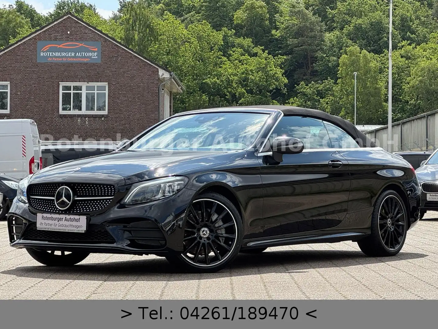 Mercedes-Benz C 300 D*CABRIO*AMG-LINE*1.HD*KAMERA*LEDER*TÜV NEU Schwarz - 2