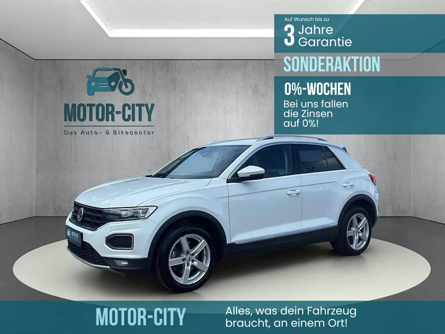 Volkswagen T-Roc 2,0 TDI SCR 4Motion Sport DSG **0% Gebrauchtwag... Weiß - 1