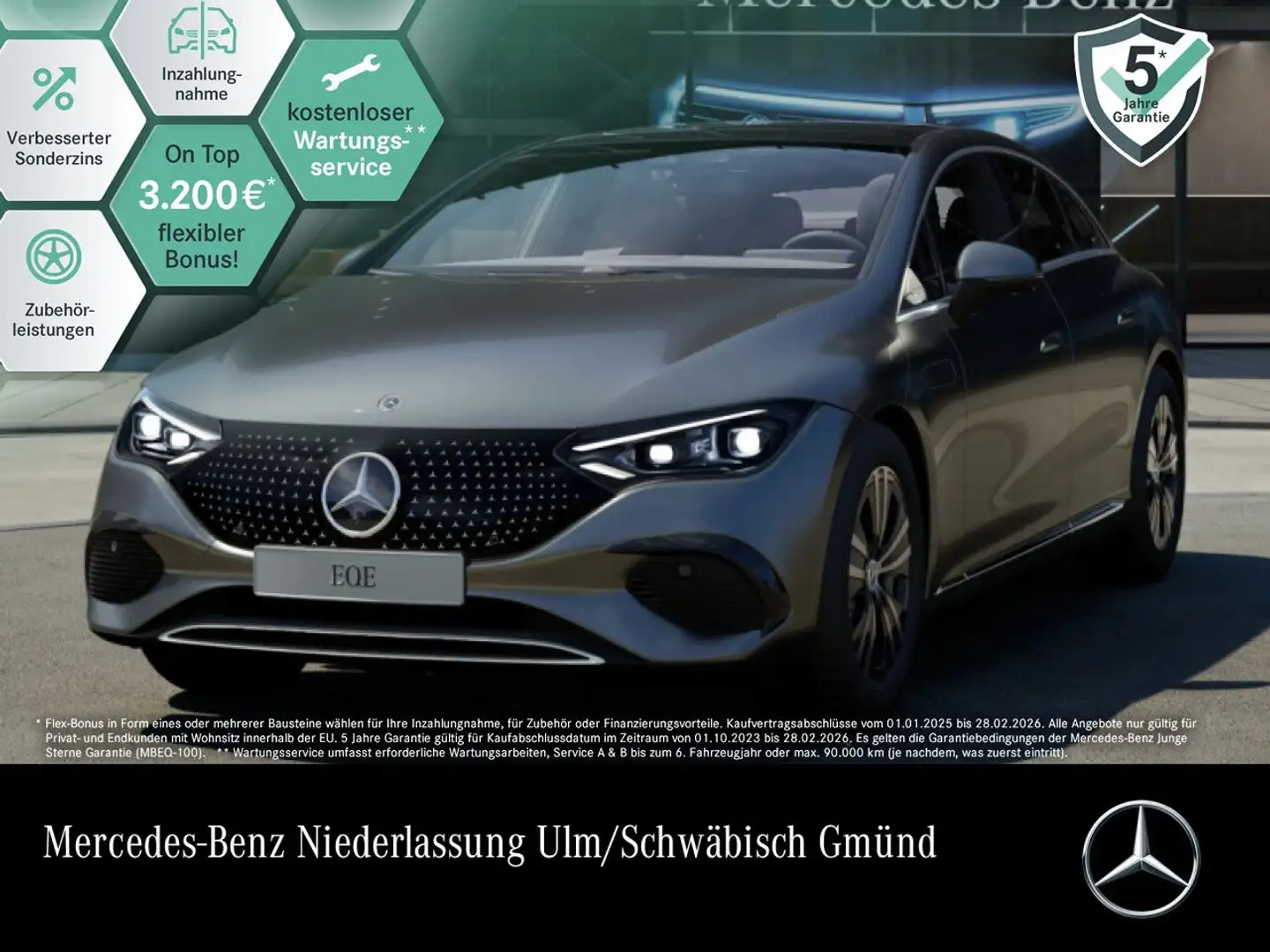 Mercedes-Benz EQE 300 Burmester 3D Fahrass 360° Pano Distr. PTS Grijs - 1