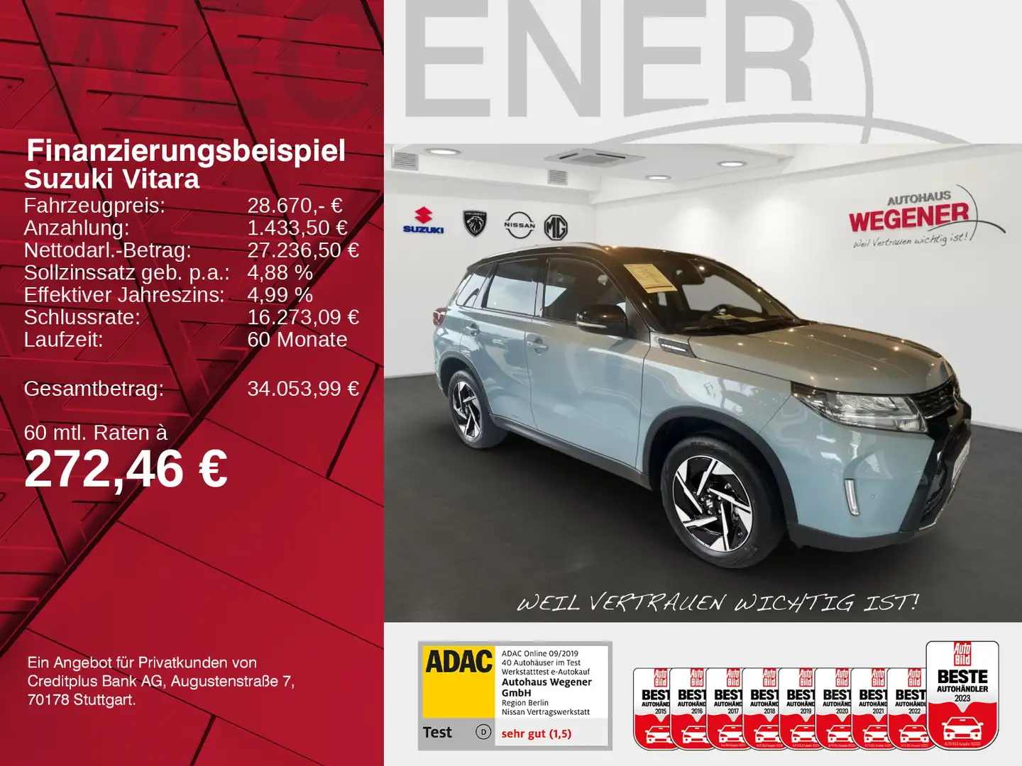 Suzuki Vitara VITARA 1,5 COMFORT+ AGS Blau - 2