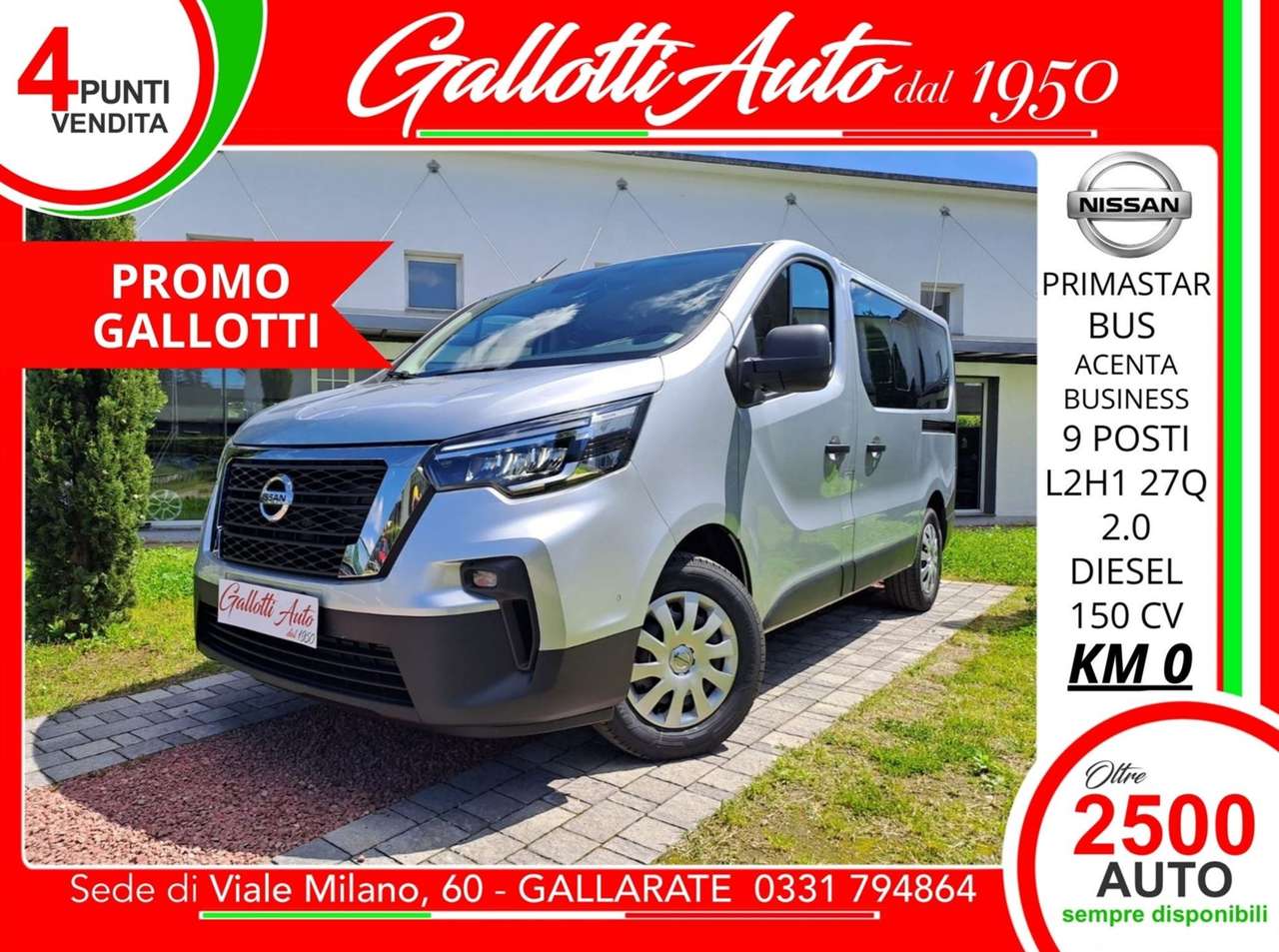 Nissan Primastar BUS 9 POSTI Acenta L2H1+IVA - PRMO GALLOTTI