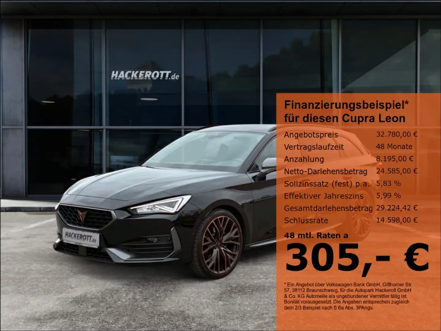 CUPRA Leon Sportstourer 2.0 TSI DSG PDC Navi ACC FullLink Schwarz - 1