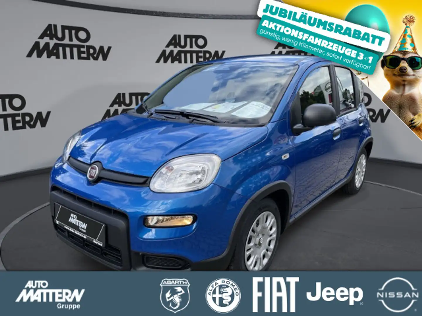 Fiat Panda 1,0 Hybrid PDC TFT Tacho Klima Bluetooth Blau - 1