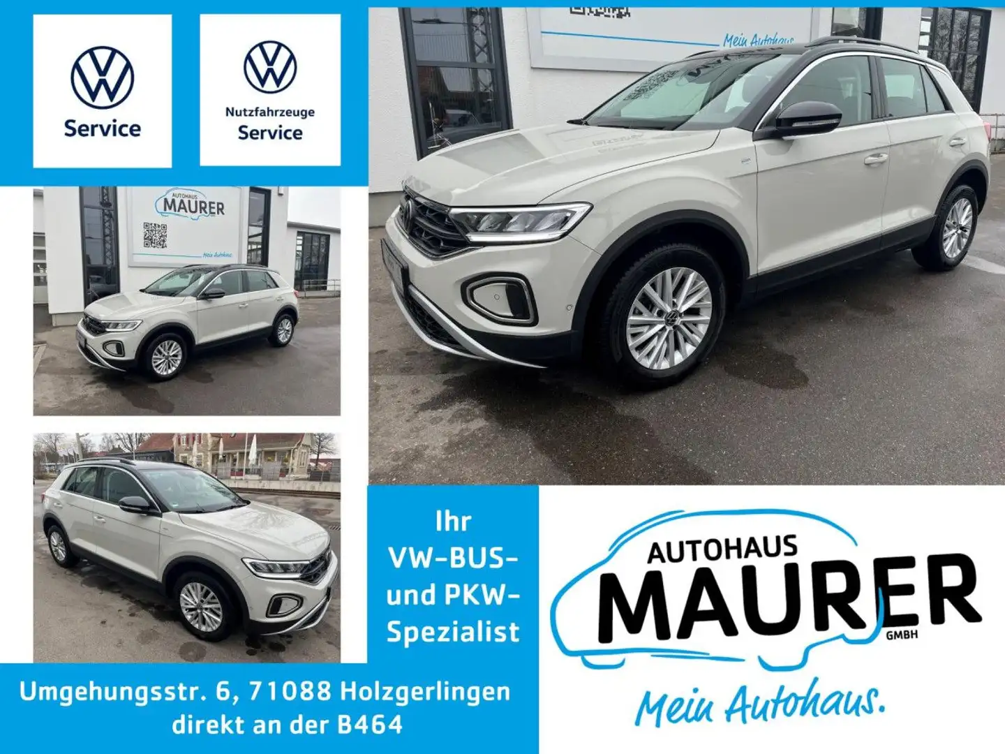 Volkswagen T-Roc Life 1,0 TSI ACC LED App Sitzheizung PDC Gris - 1