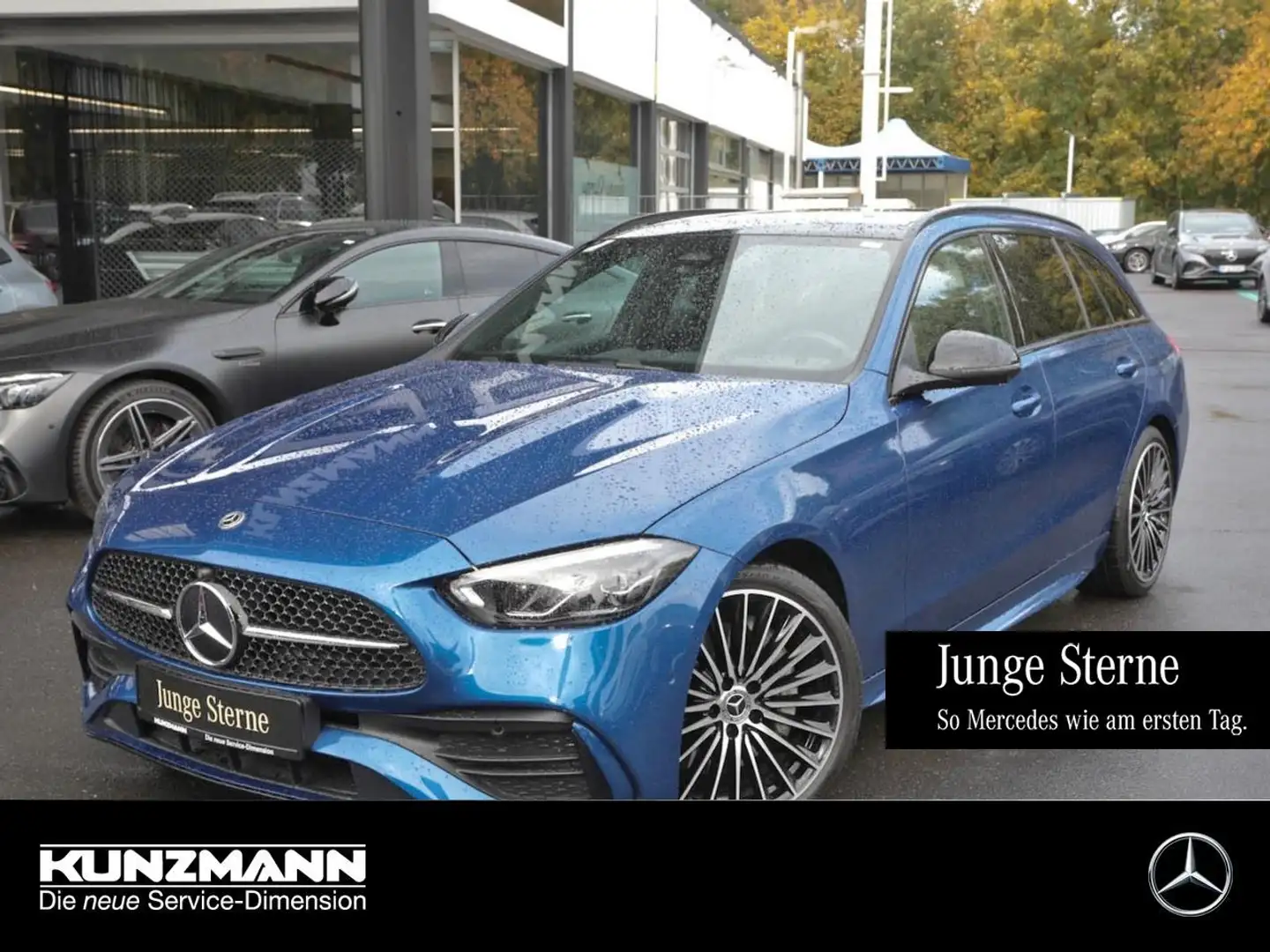 Mercedes-Benz C 220 d T AMG Night Navi Panorama Memory 360° Bleu - 1