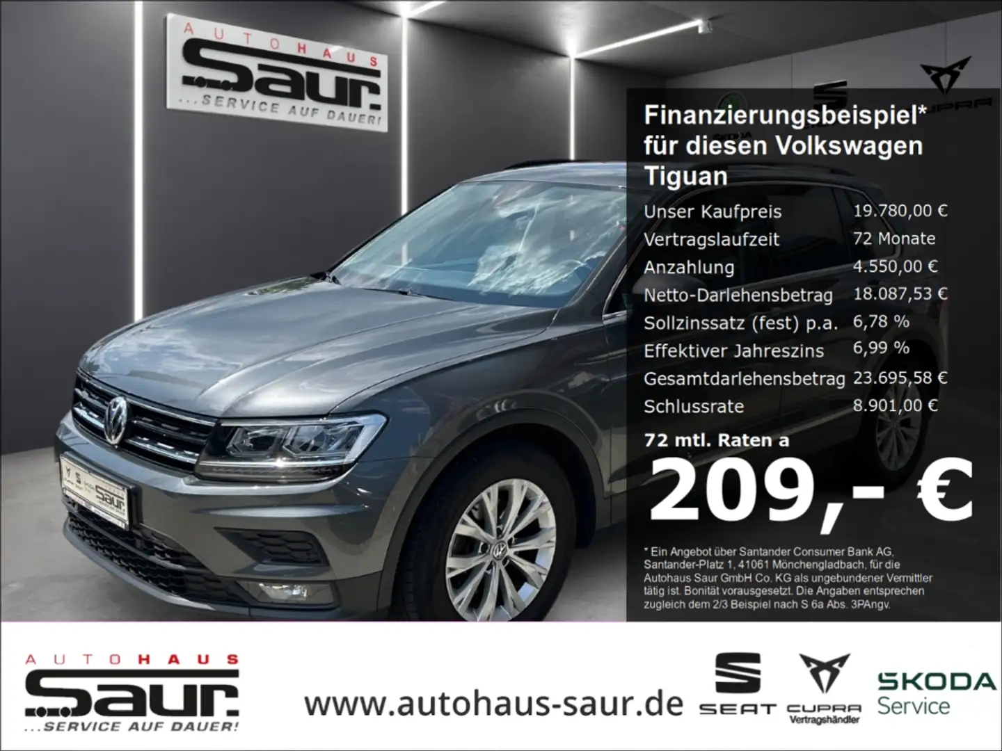 Volkswagen Tiguan Comfortline BMT 1.4 TSI DSG LED KLIMA NAVI SHZ Grau - 2