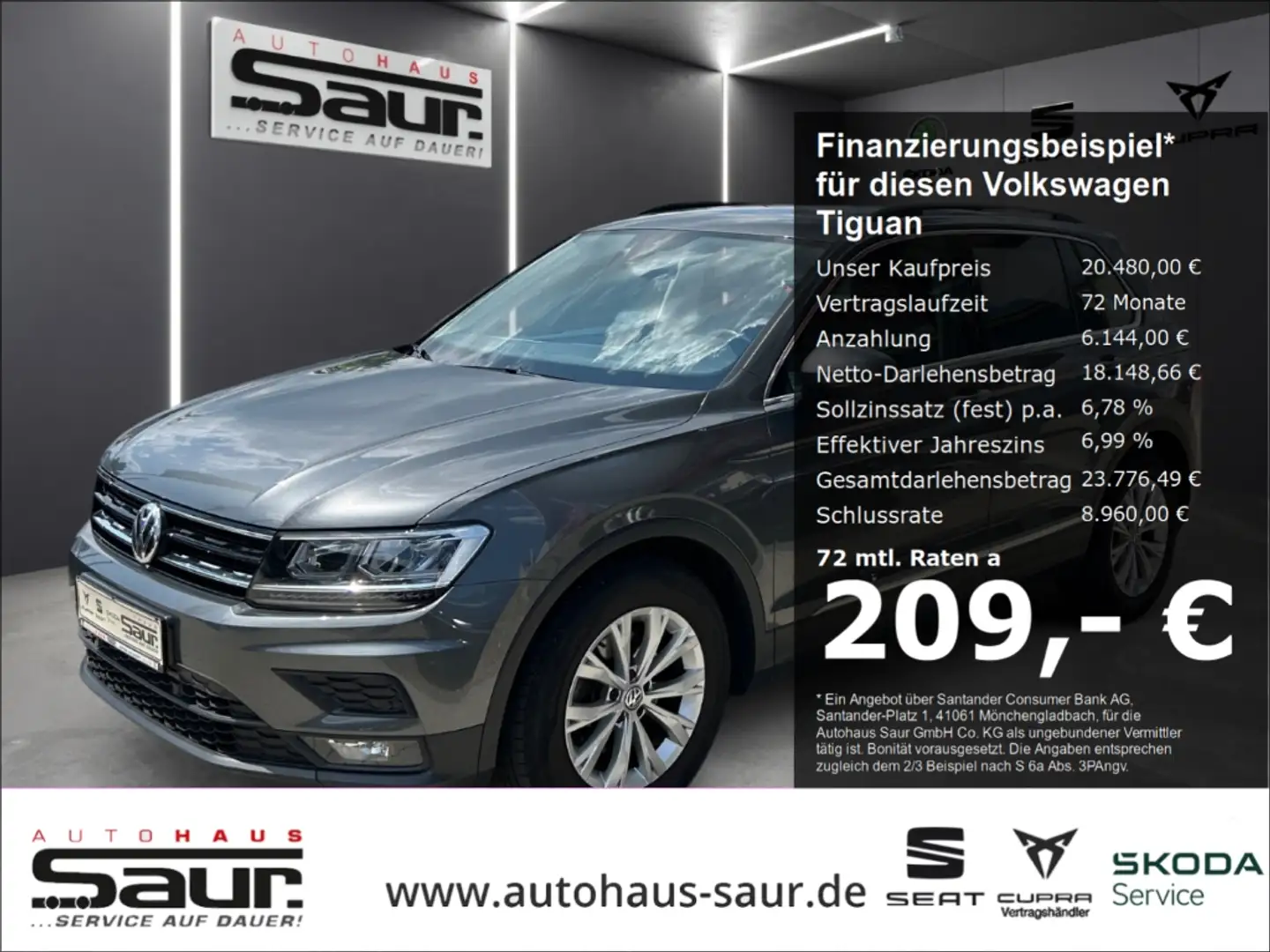 Volkswagen Tiguan Comfortline BMT 1.4 TSI DSG LED KLIMA NAVI SHZ Grijs - 1
