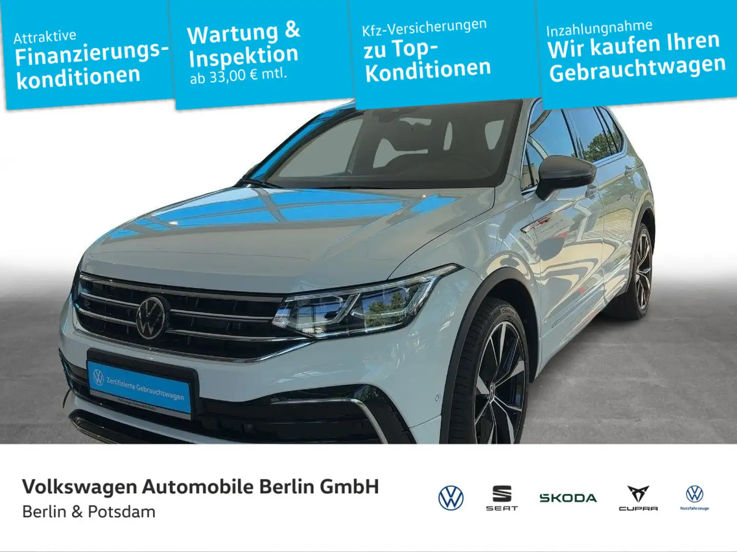 Volkswagen Tiguan Allspace 2.0 TDI R-Line 4M. DSG AHK LED 7 Bianco - 1