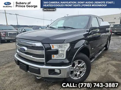 Black 2015 Ford F-150 Lariat SuperCrew LB 4WD Pickup Truck Four-Wheel Drive 6-Speed Automatic