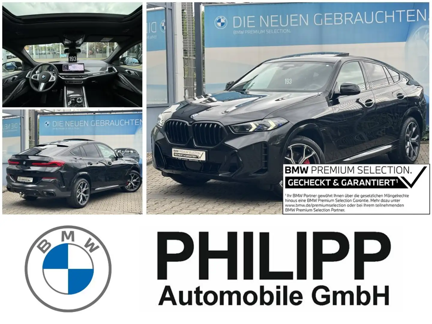BMW X6 xDrive40i M Sport Pro PANO Massage AHK h&k 21z Schwarz - 1