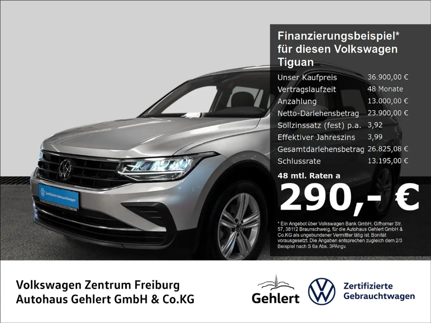 Volkswagen Tiguan Move 1.5 TSI DSG AHK Navi LED ACC Kamera Silber - 1