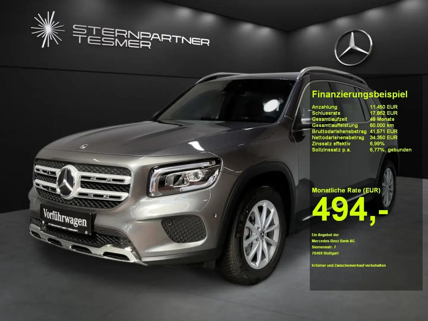 Mercedes-Benz GLB 180 Progressiv, Navi, PDC, LED, Carpl., Gris - 1