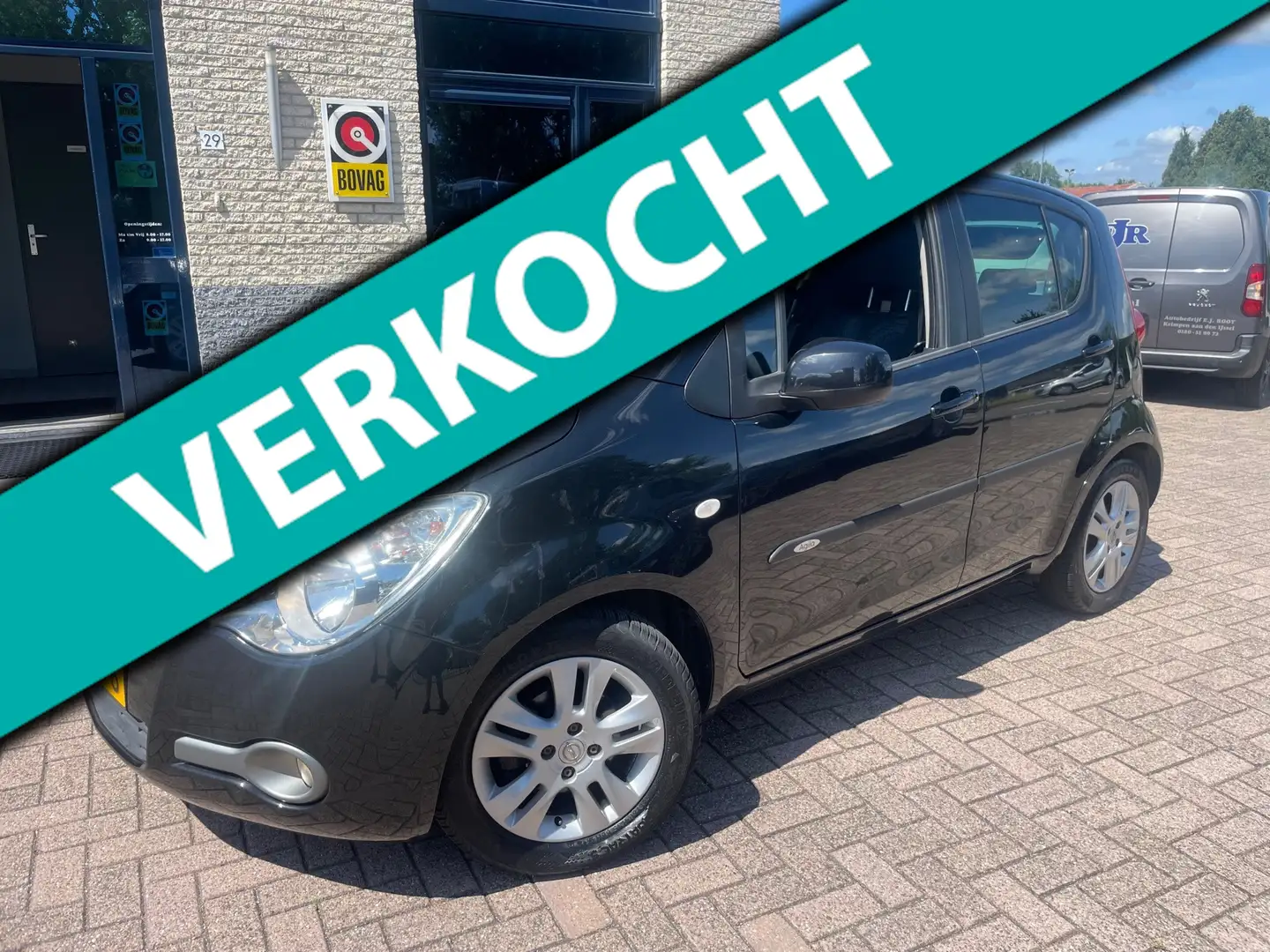 Opel Agila 1.2 Edition-Zuinig- Compleet onderhouden-airco Zwart - 1