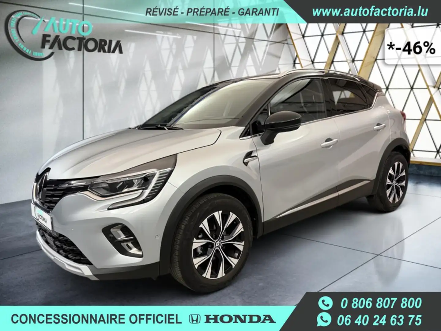 Renault Captur -46% 1.0 TCE 90cv +GPS+CAM360+LED+Options Gris - 1