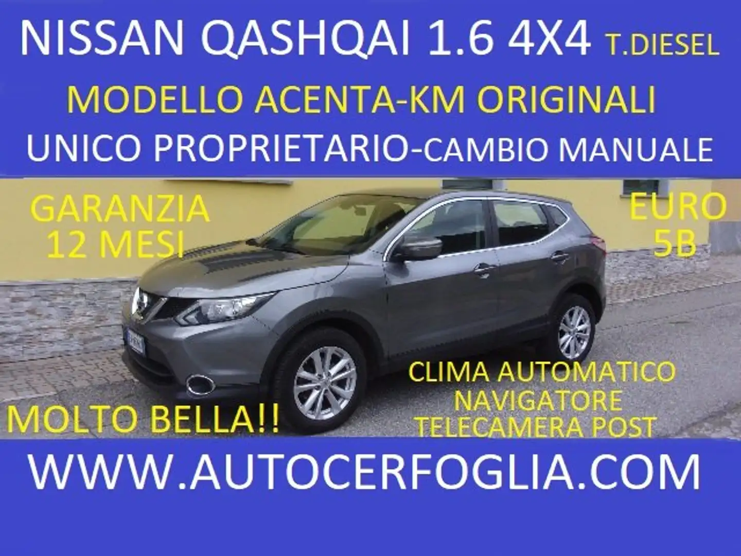 Nissan Qashqai 1.6 dci Acenta 4wd 130cv-UNICO PROPRIETARIO! Grigio - 1
