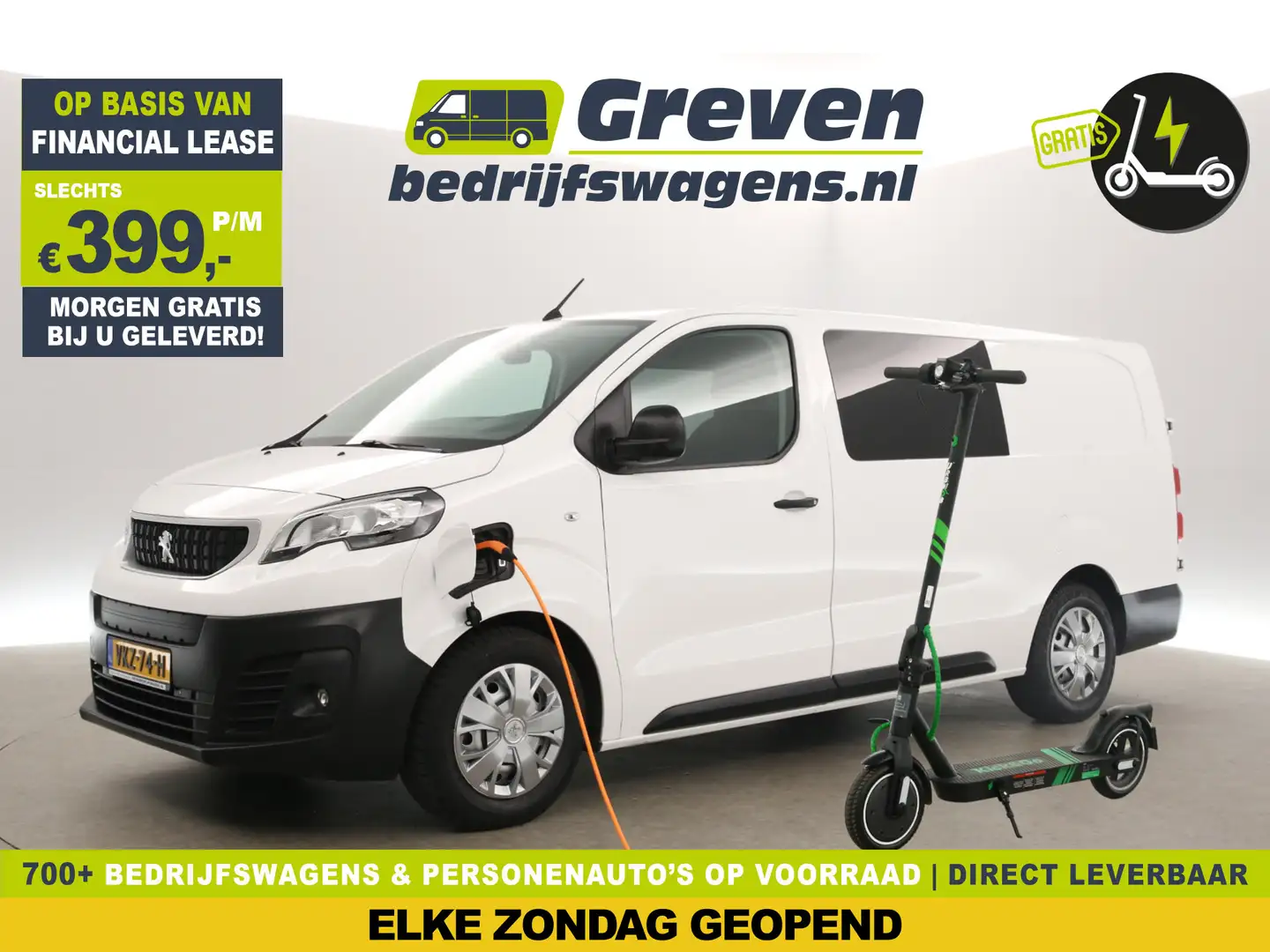 Peugeot e-Expert L3H1 75 kWh | GRATIS E-Step! | Elektrisch | Dubbel Blanc - 1