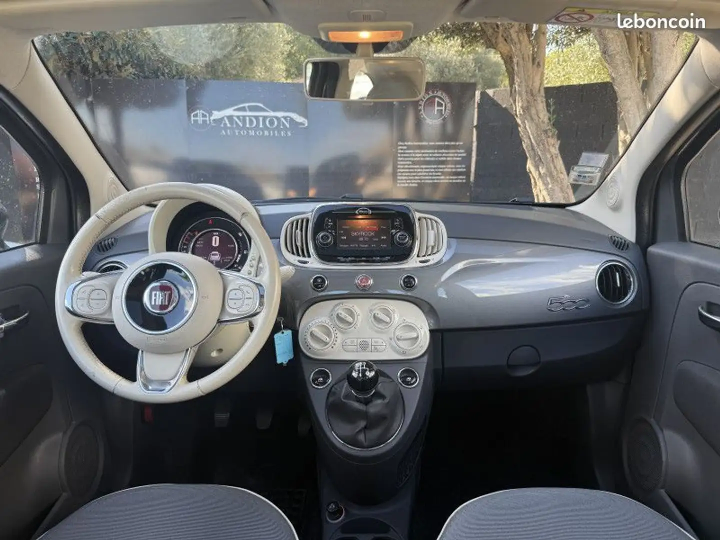 Fiat 500 1.2 8V 69CH LOUNGE Gris - 2