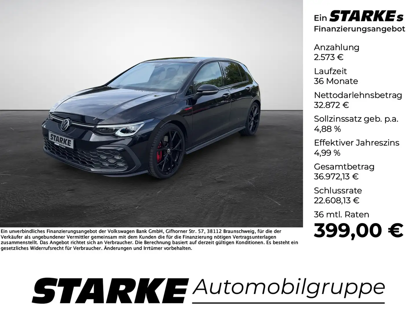 Volkswagen Golf GTI 2.0 TSI DSG Schwarz - 1