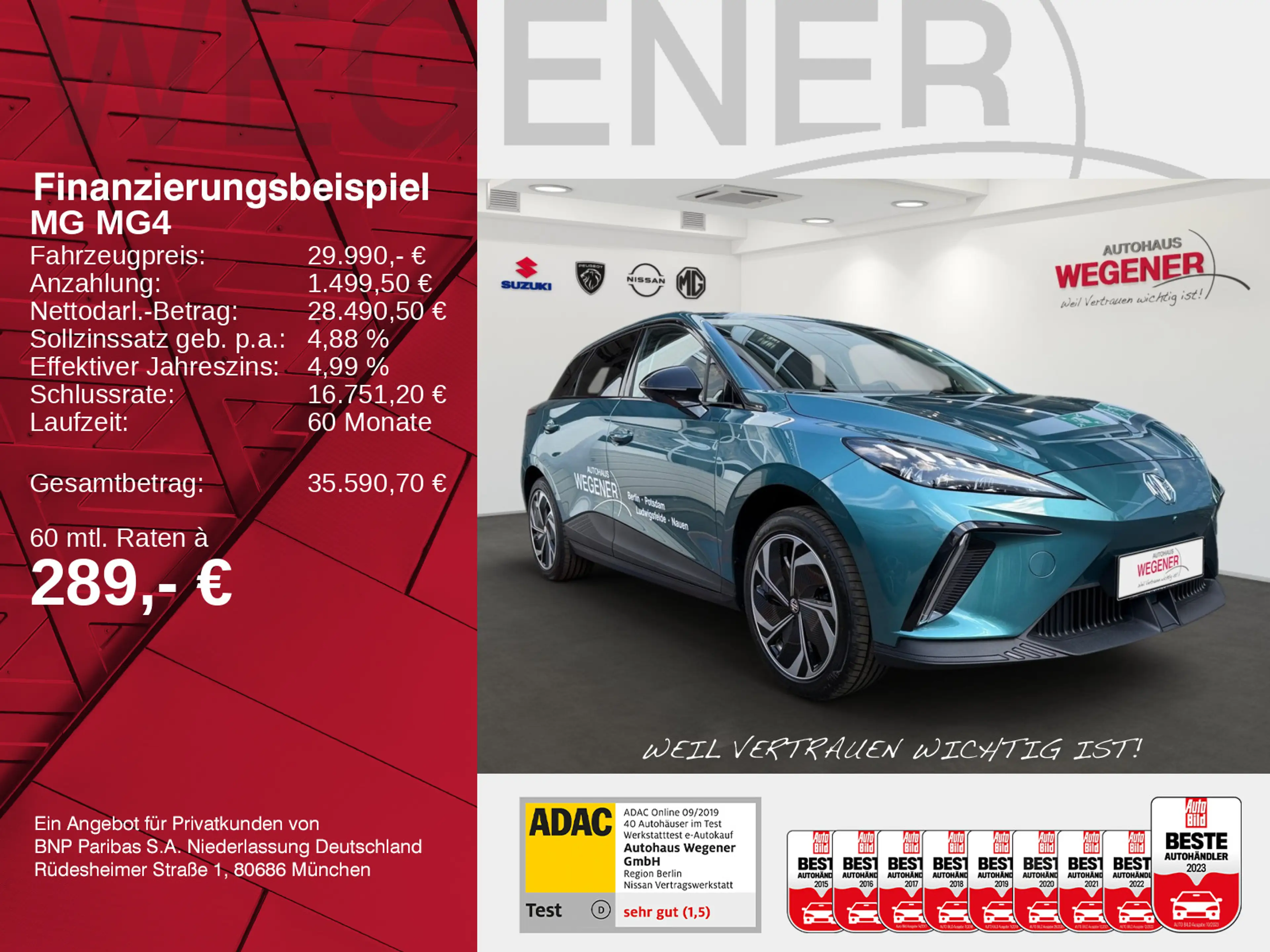 MG MG4 EV 64 kWh Premium - LED CarPlay ACC — photo 2