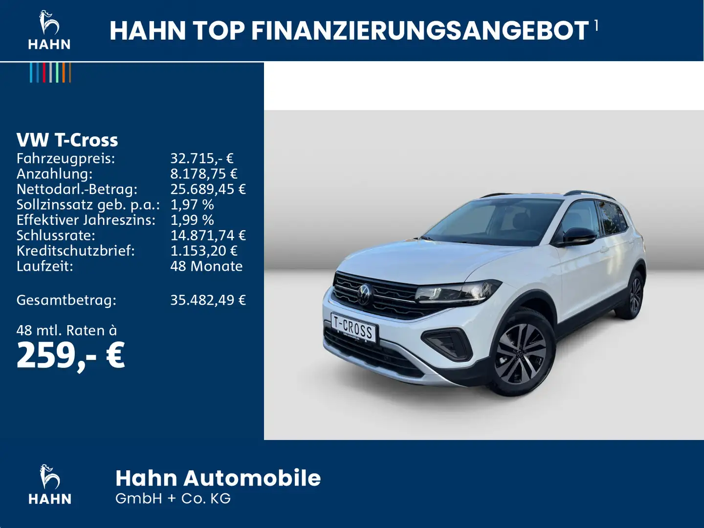 Volkswagen T-Cross ENERGY 1,0TSI DSG LED KAM ACC GANZJAHRES Blanc - 2