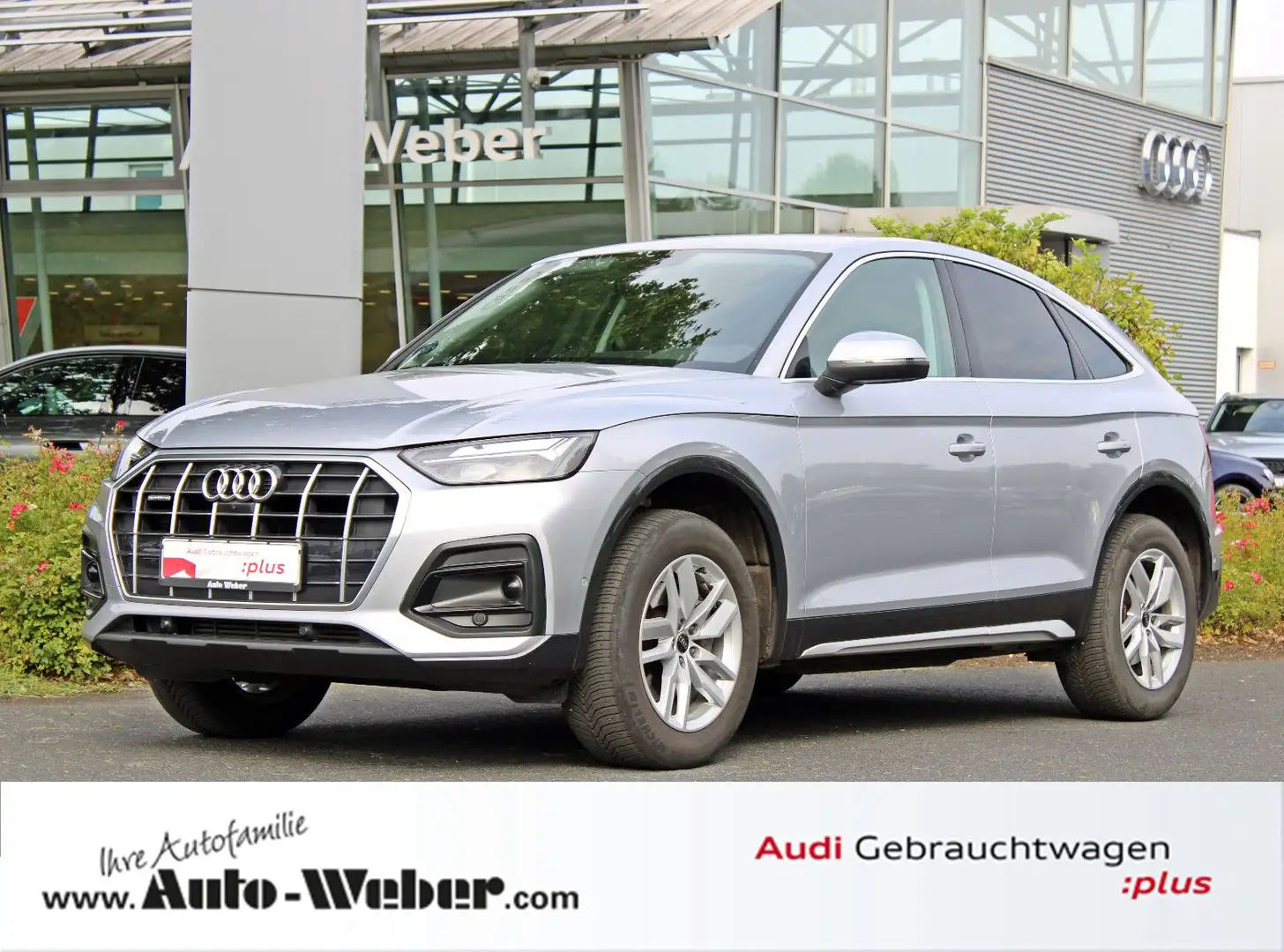 Audi Q5 Sportback 45TFSI qu AHK 360° PARKEN VC TOUR Silber - 1