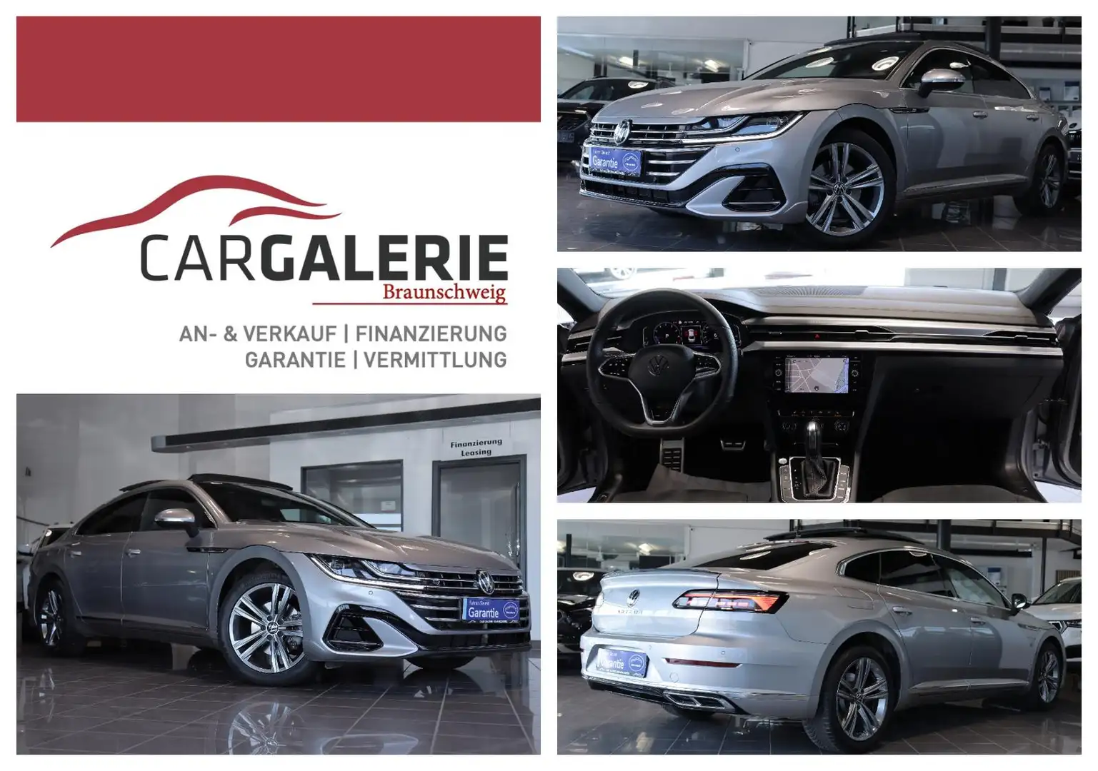 Volkswagen Arteon 2.0 TSI R-Line*PANORAM*KAMERA*ACC*VIRTUAL Silber - 1