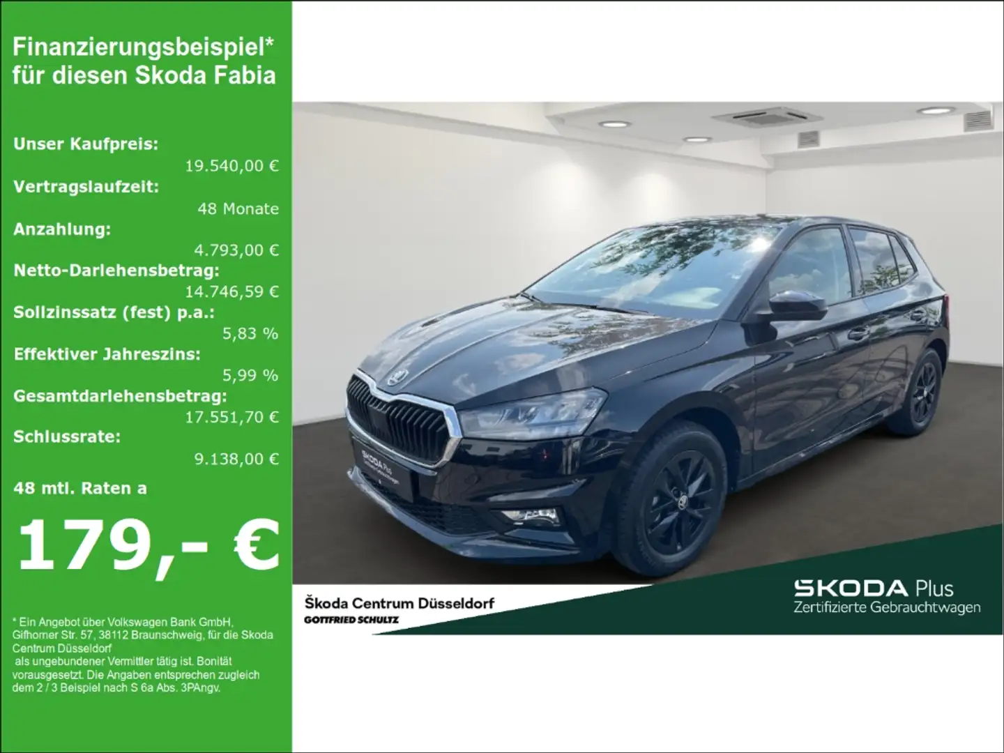 Skoda Fabia SELECTION 1 0 TSI 50 KW PDC KLIMA ZV Noir - 1