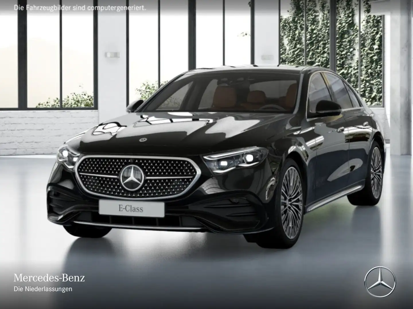 Mercedes-Benz E 200 AMG Fahrass 360° Pano Burmester Distr. HUD Schwarz - 2