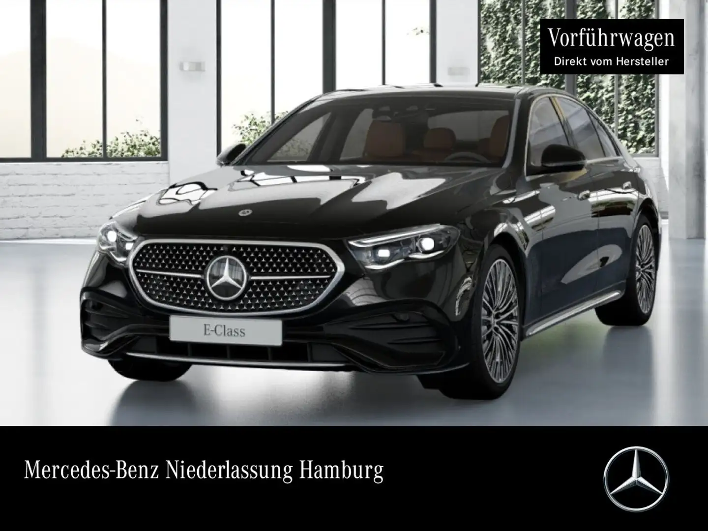 Mercedes-Benz E 200 AMG Fahrass 360° Pano Burmester Distr. HUD Schwarz - 1
