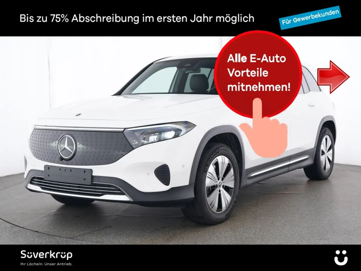 Mercedes-Benz EQB 250 + , PROGRESSIVE 360 AHK DISTR KAMERA SPUR Weiß - 1