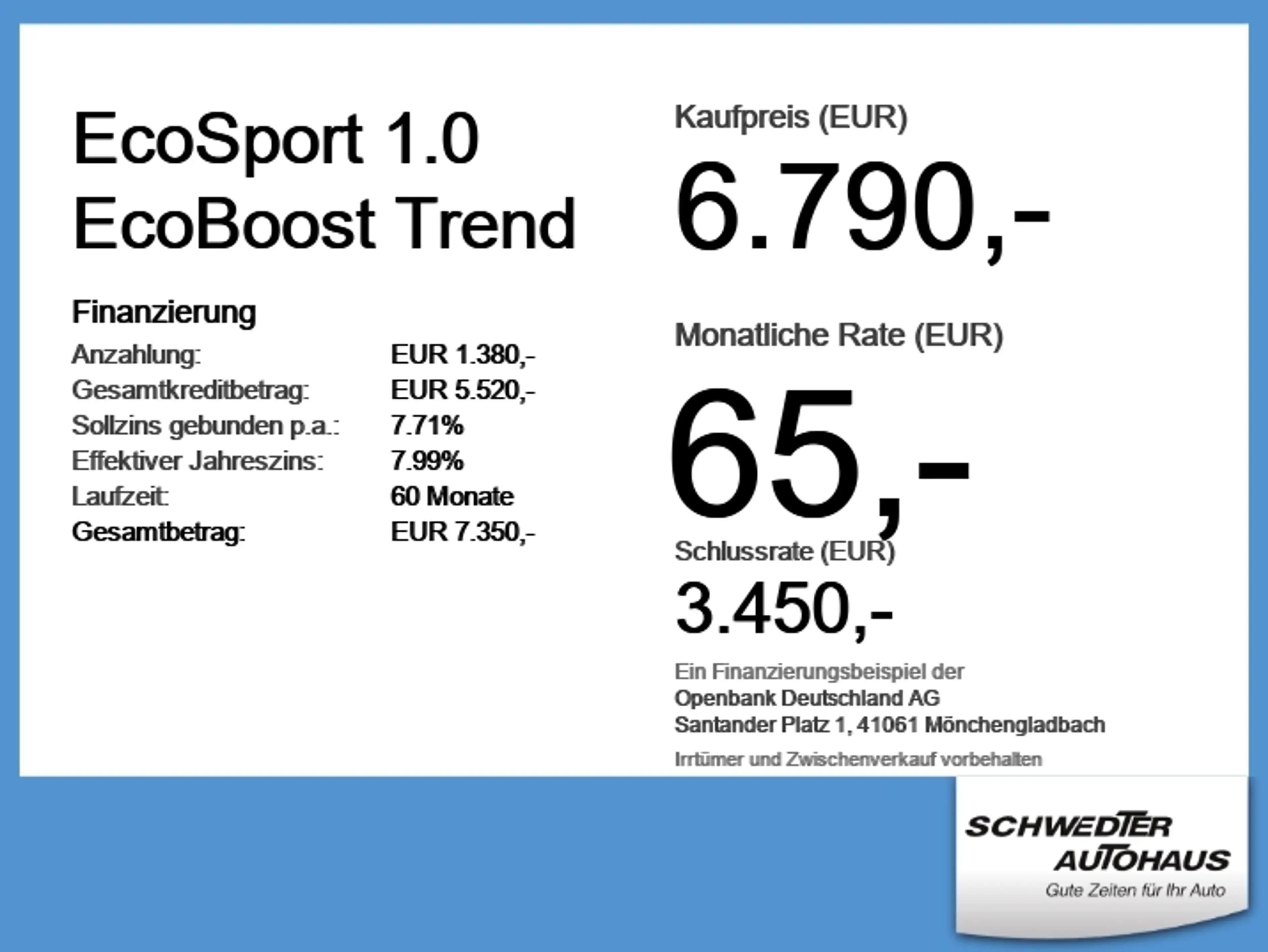 Ford EcoSport 1.0 EcoBoost Trend Navi+SHZ+Winterp.+LM — photo 6