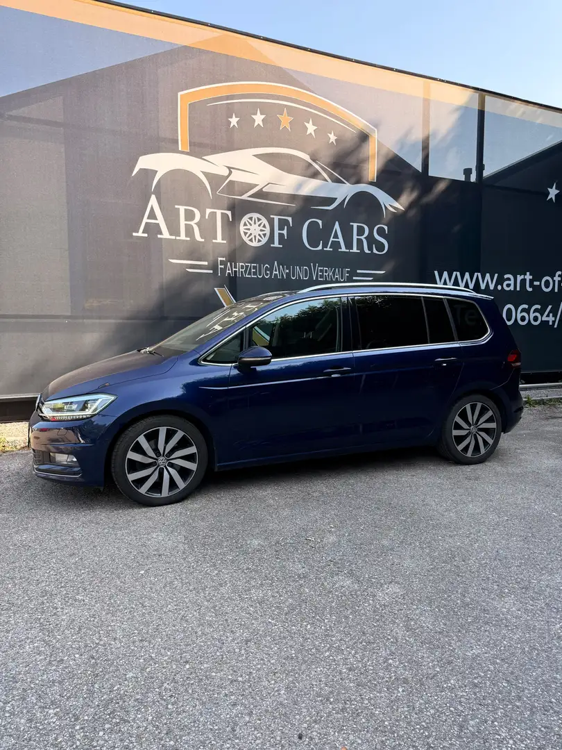 Volkswagen Touran Highline BMT/SHZ/AHK/SHZ/PDC/ Ab 205 Euro im Monat Blau - 2