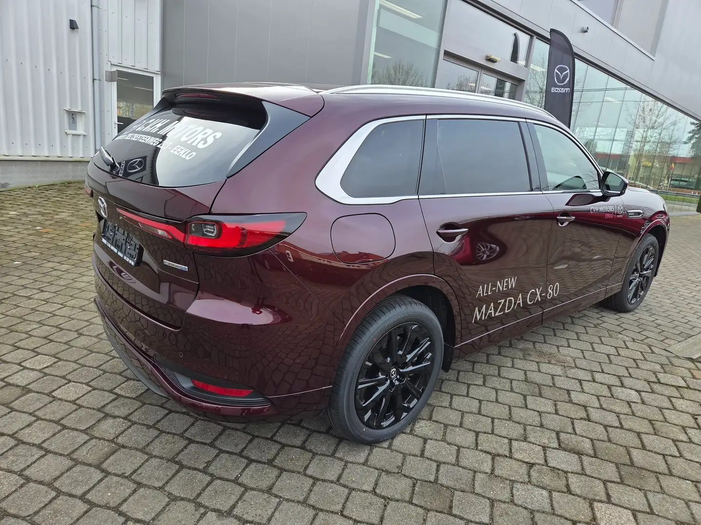 Mazda CX-80 PHEV 327 hp 8AT AWD Homura Plus DEMO 7-ZIT Rood - 2