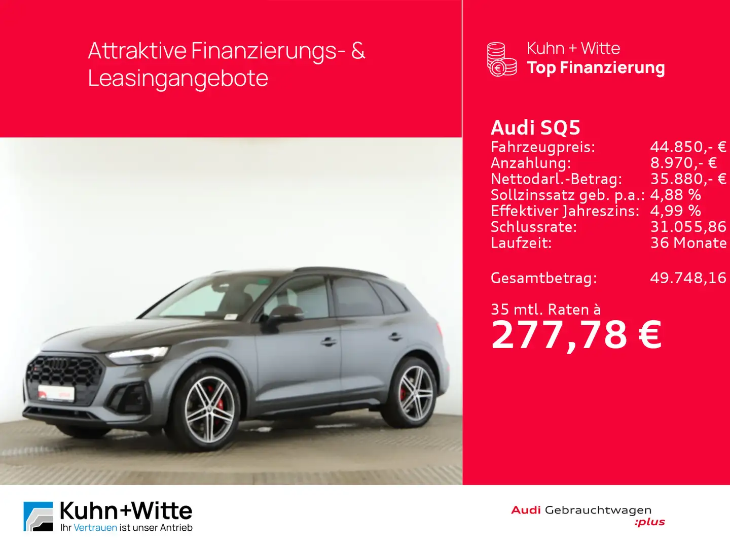 Audi SQ5 3.0 TDI quattro *Matrix*PDC*MMI-Plus*StandH* Grau - 1