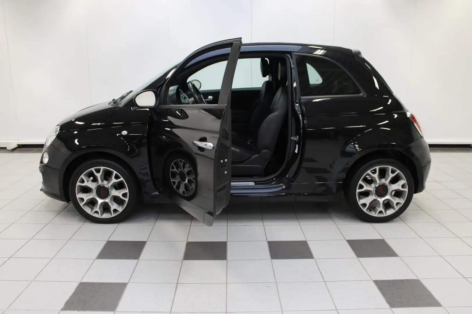 Fiat 500 1.2 Lounge - Cabrio en Lederen Bekleding Zwart - 2