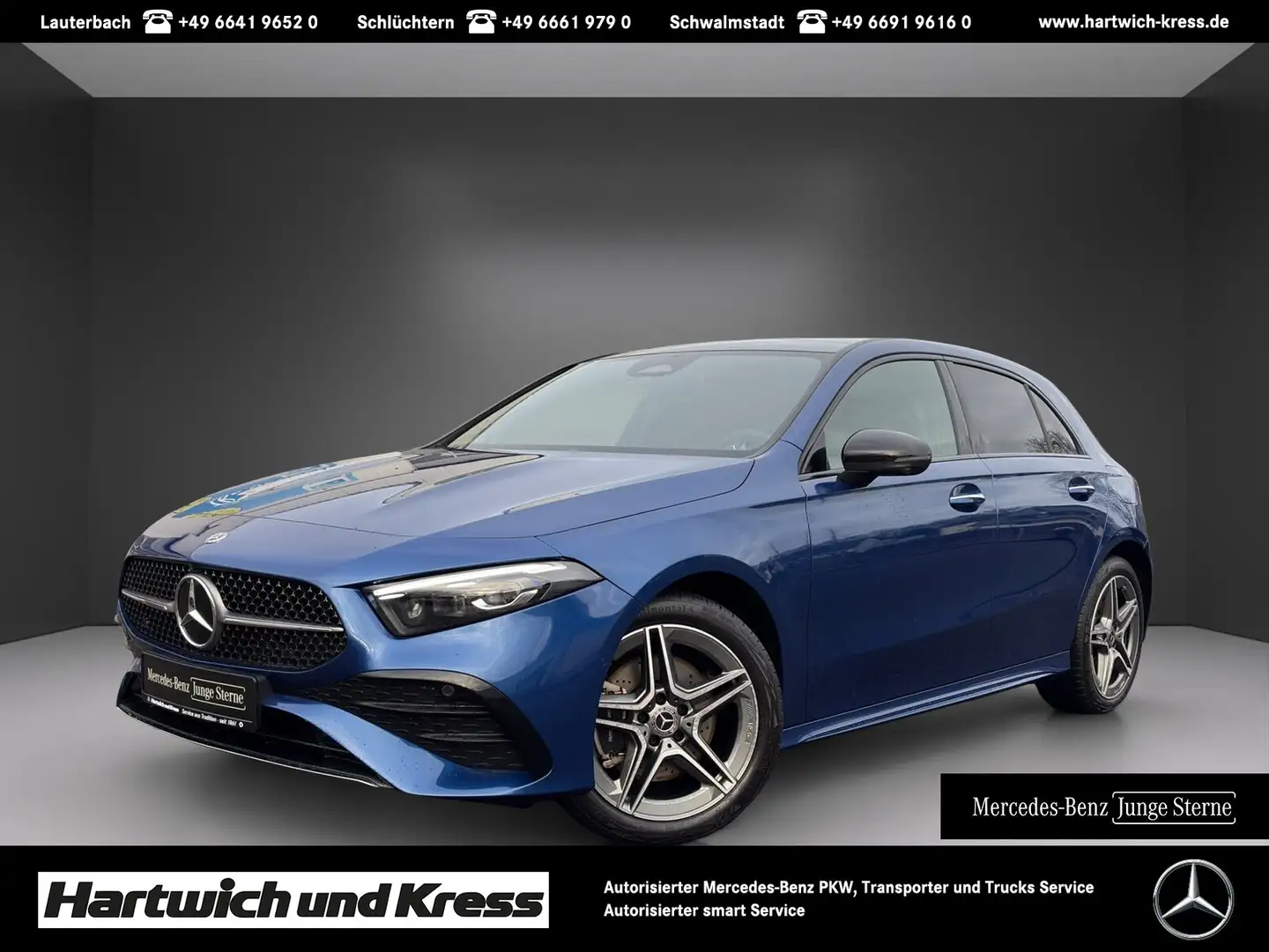 Mercedes-Benz A 250 A 250 e AMG Line Premium Plus+AHK+Burmester+AMG-LEDER+ Blau - 1
